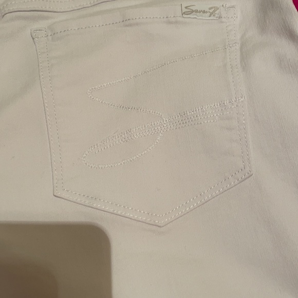 Seven7 WHITE DENIM CAPRIS size 14 - Picture 5 of 5